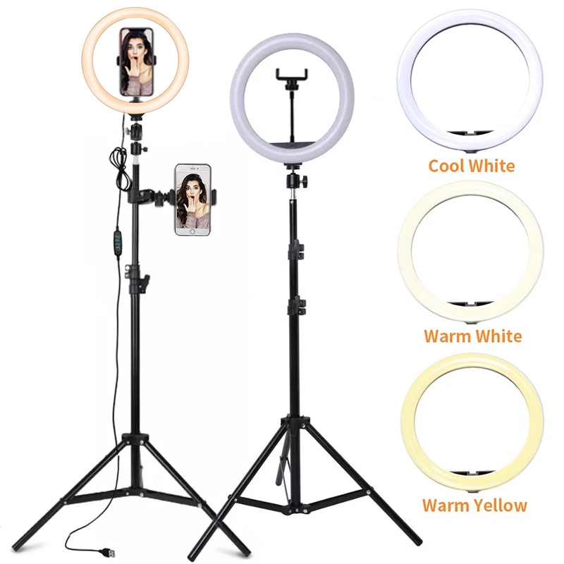 Photography Lighting Description - ไฟวงแหวน LED ขนาด 6/10/12 นิ้ว ปรับความสว่างได้