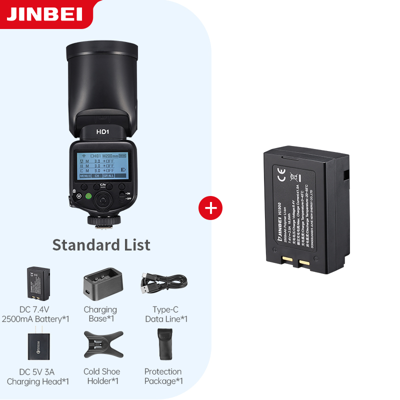Photography Lighting Kits - ชุดไฟแฟลชกล้องถ่ายภาพกลางแจ้ง JINBEI HD-1 หัวกลม HSS Speedlite