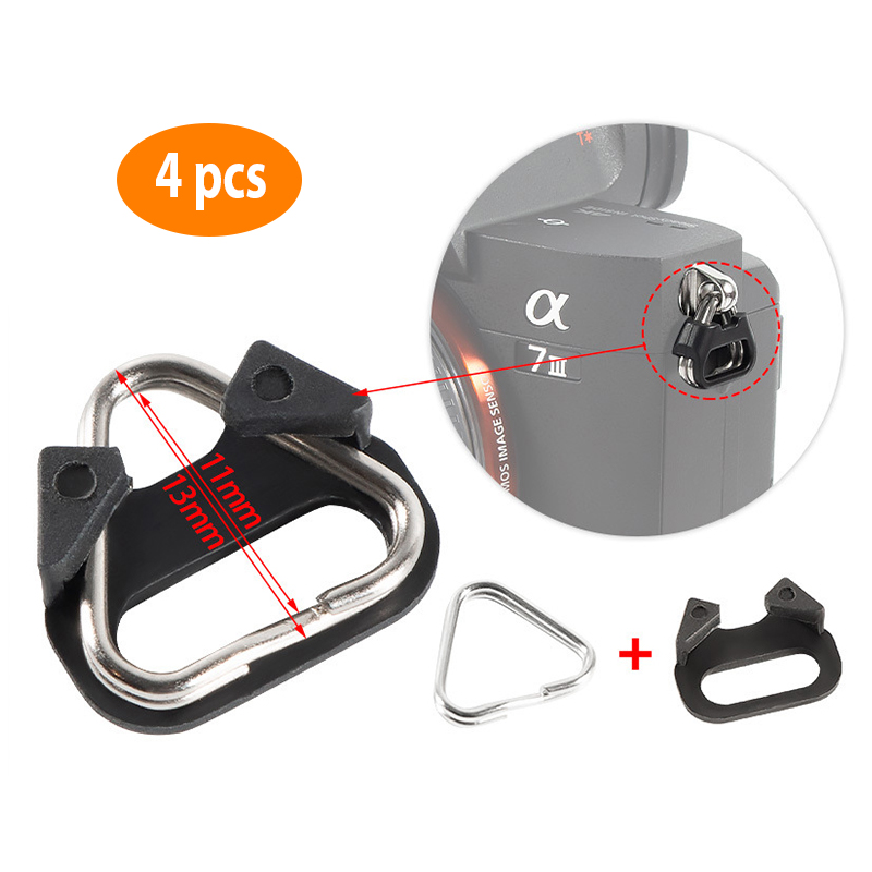 Macro Photography Lighting Kit - 4 ชิ้นเข็มขัดตะขอสายคล้องไหล่กล้องสามเหลี่ยมแยกแหวนเปลี่ยนกล้องอุปกรณ์เสริมสําหรับ Fujifilm Olympus Pentax