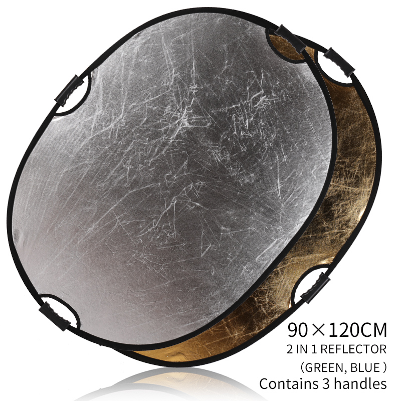 Reflector Disc Silver - แผ่นสะท้อนแสงแบบพกพา 2-in-1 ขนาด 35x47 นิ้ว/90x120 ซม.