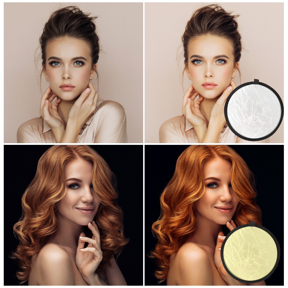 Reflector Disc Silver - แผ่นสะท้อนแสงสำหรับถ่ายภาพขนาด 30 ซม. ชุด 5-in-1 รูปทรงกลม