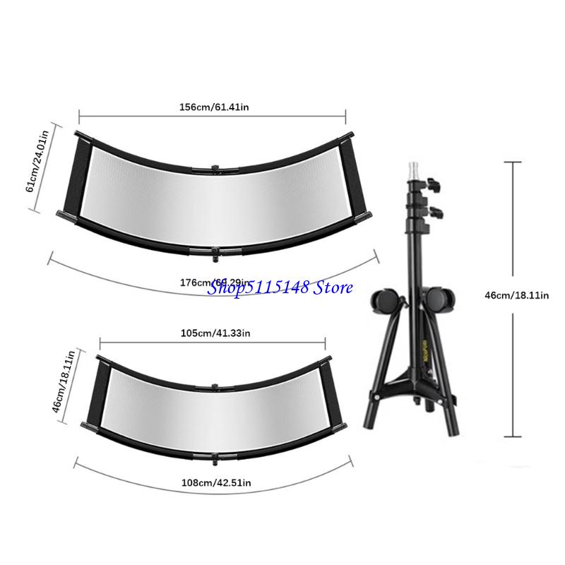 Photography Lighting Reflectors - F3MA เครื่องมือแสงสตูดิโอสะท้อนแสงแบบโค้งขนาดกะทัดรัดพร้อมกรอบโลหะ