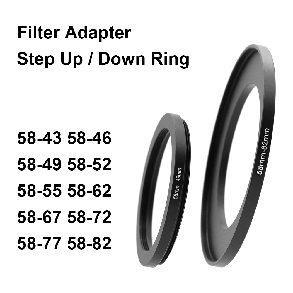 Macro Photography Lighting Kit - กล้องเลนส์กรองอะแดปเตอร์แหวน Step Up หรือ Down แหวนโลหะสําหรับเลนส์