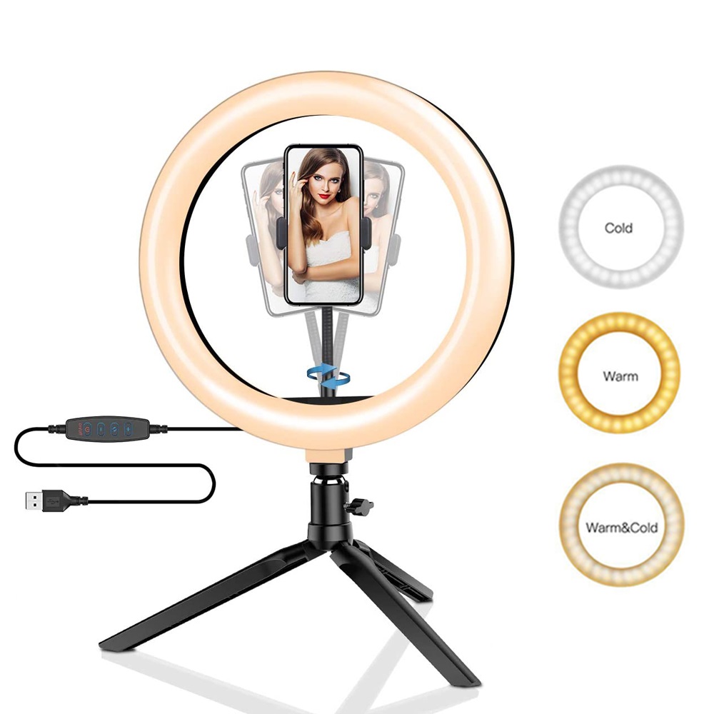Macro Photography Lighting Kit - 26 ซม.10 นิ้ว LED แหวน Selfie