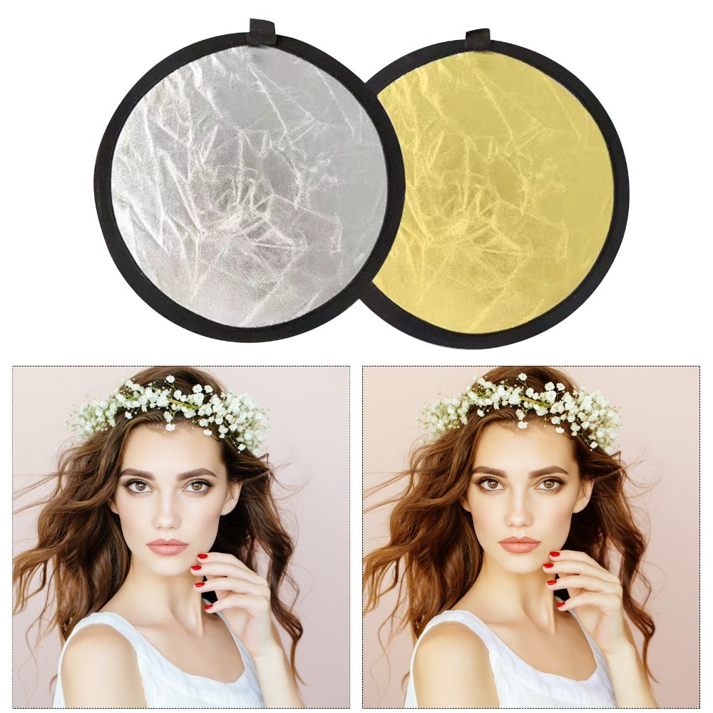 Reflector Disc Silver - แผ่นสะท้อนแสงสำหรับถ่ายภาพขนาด 30 ซม. สีเงิน & ขาว