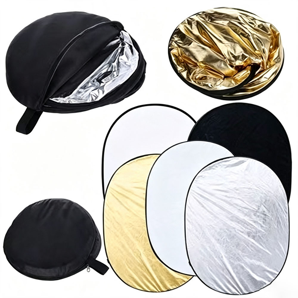 Photography Lighting Reflectors - แผ่นสะท้อนแสงแบบพับได้ 5 in 1 สำหรับถ่ายภาพ พร้อมกระเป๋าพกพา