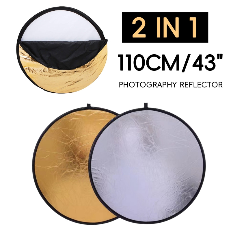 Reflector Disc Silver - แผ่นสะท้อนแสงขนาดเล็กสำหรับถ่ายภาพ 110 ซม. แบบ 2 in