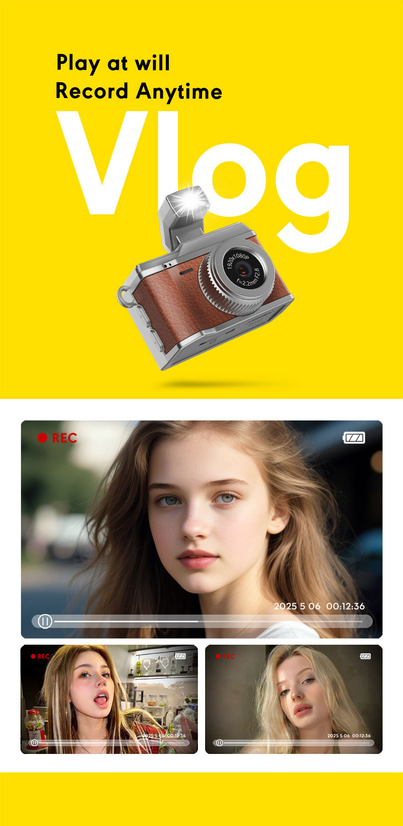 กล้องดิจิตอลมินิสไตล์เรโทร วิน - Vintage Photography Lighting บทวิจารณ์และราคา