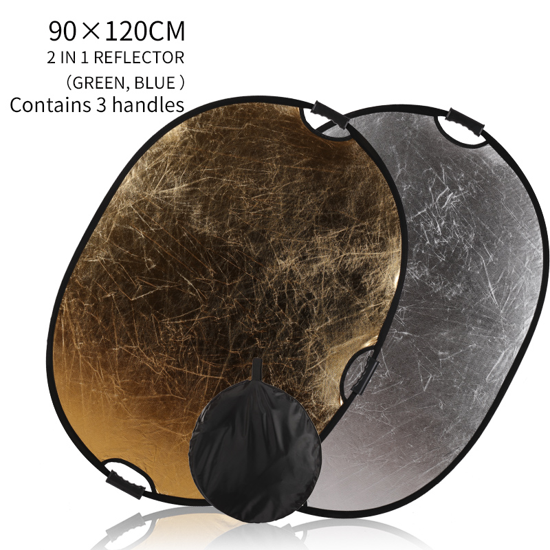 แผ่นสะท้อนแสงแบบพกพา 2-in-1 ขน - Reflector Disc Silver บทวิจารณ์และราคา