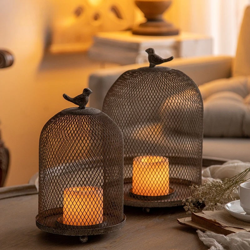 Vintage Iron Birdcage เชิงเทีย - Vintage Photography Lighting บทวิจารณ์และราคา