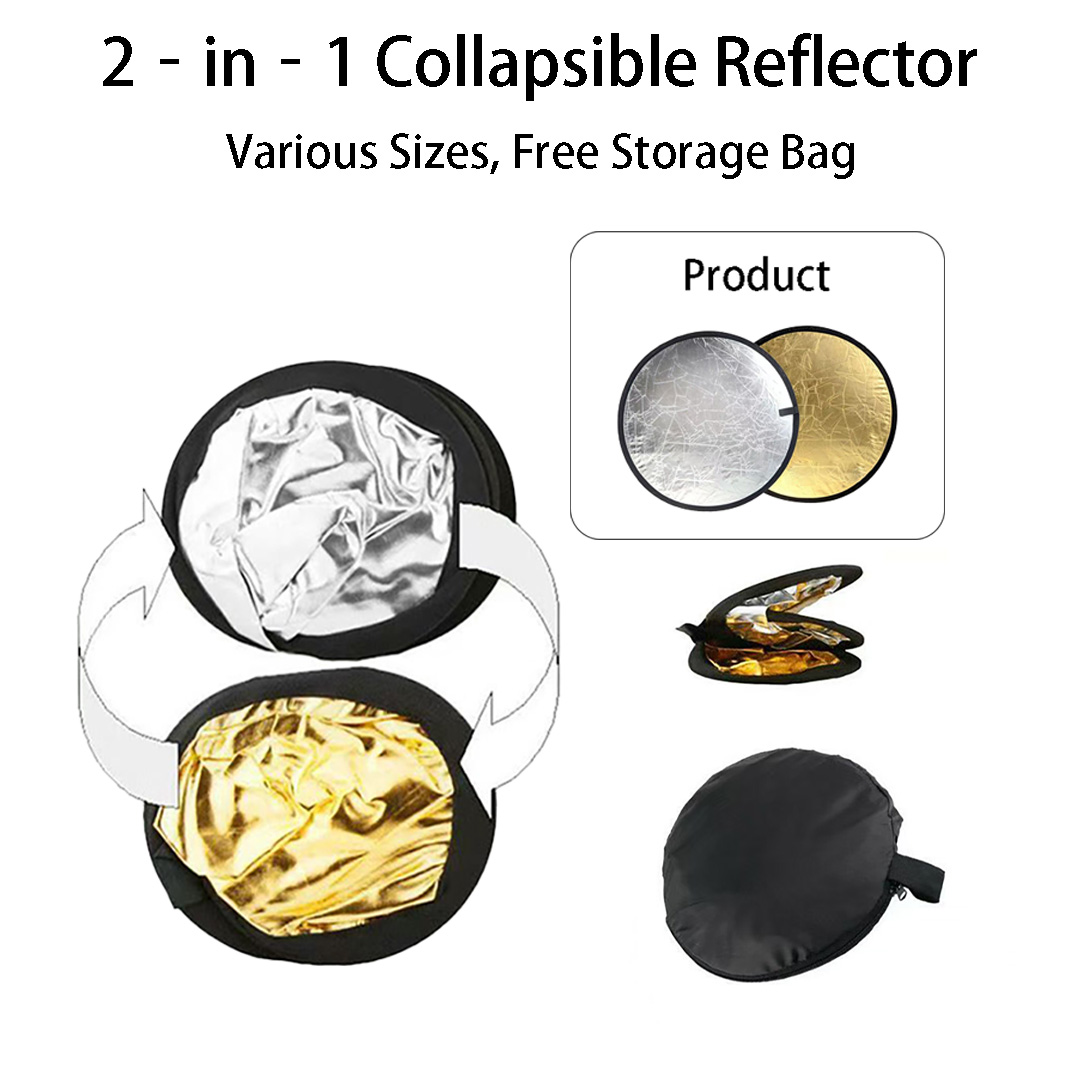 แผ่นสะท้อนแสงสองด้านทรงกลมขนาด - Reflector Disc Silver บทวิจารณ์และราคา