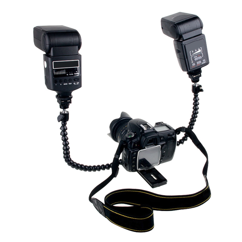 ยืดหยุ่น Dual Arm Hot Shoe Fla - Macro Photography Lighting Kit บทวิจารณ์และราคา