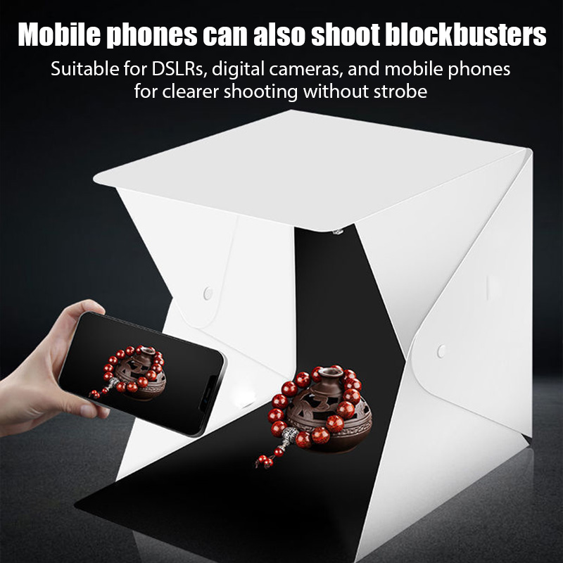 กล่องไฟพับได้แบบพกพาสำหรับถ่าย - Macro Photography Lighting Kit บทวิจารณ์และราคา
