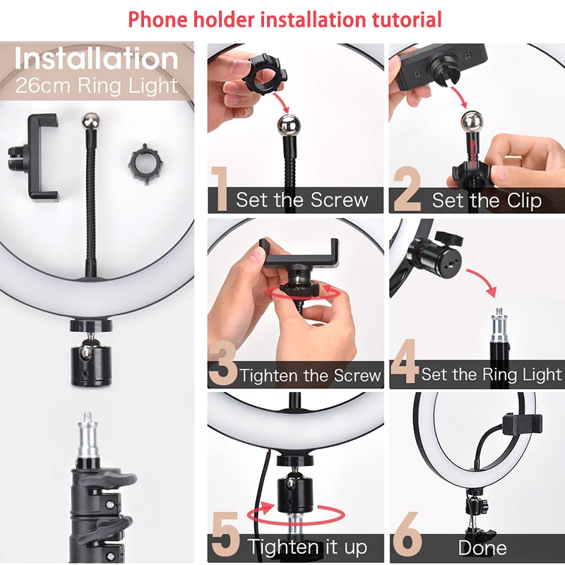 ไฟวิดีโอ 16/26/33 ซม. ไฟเซลฟี่ - Photography Lighting Description บทวิจารณ์และราคา