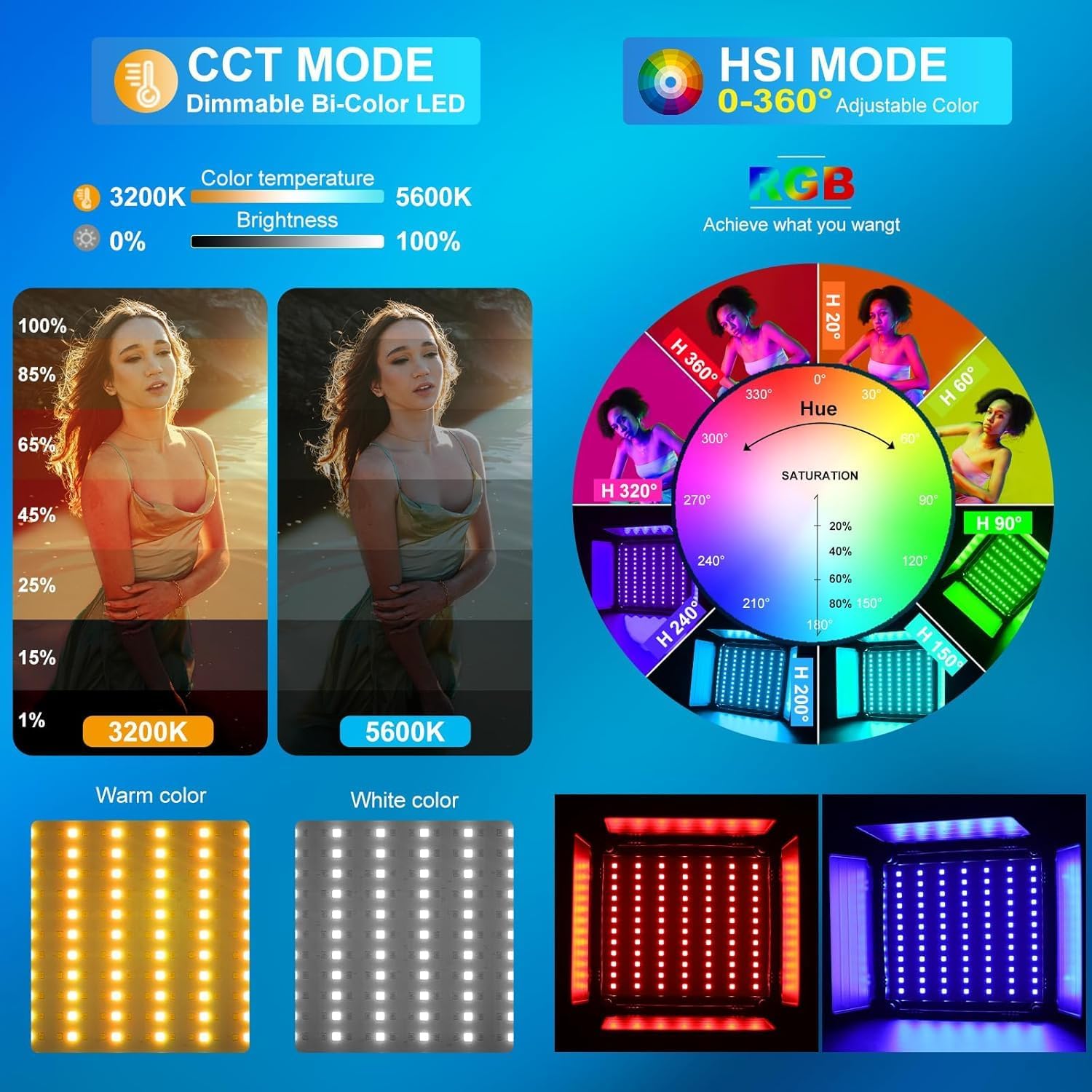 ชุดไฟวิดีโอ LED RGB, ไฟสตูดิโอ - Photography Lighting Kits บทวิจารณ์และราคา