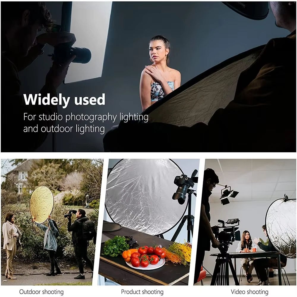 แผ่นสะท้อนแสงแบบพับได้ 5 in 1  - Photography Lighting Reflectors บทวิจารณ์และราคา