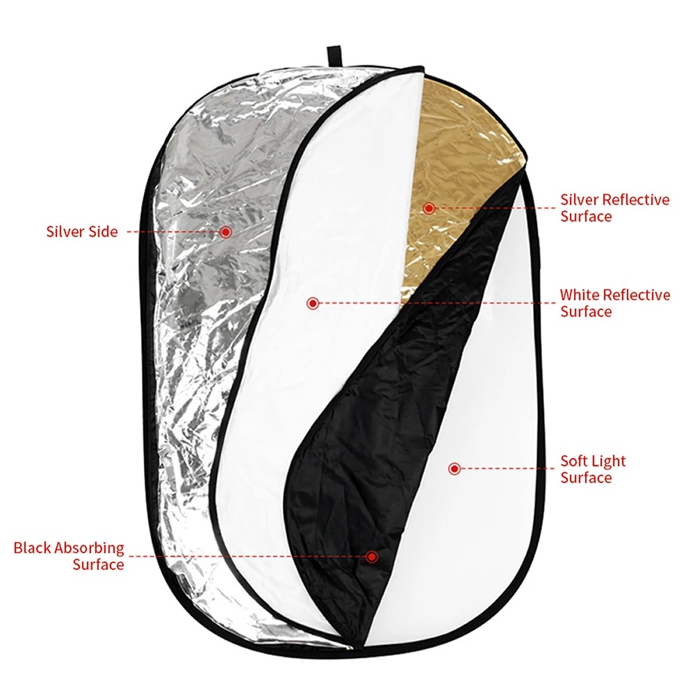 แผ่นสะท้อนแสงแบบพับได้ 5 in 1  - Photography Lighting Reflectors บทวิจารณ์และราคา