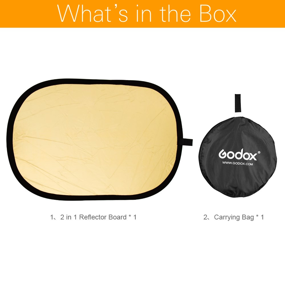 แผ่นสะท้อนแสง Godox 2in1 สีทอง - Reflector Disc Silver บทวิจารณ์และราคา